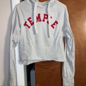 Temple University Cropped College Hoodie